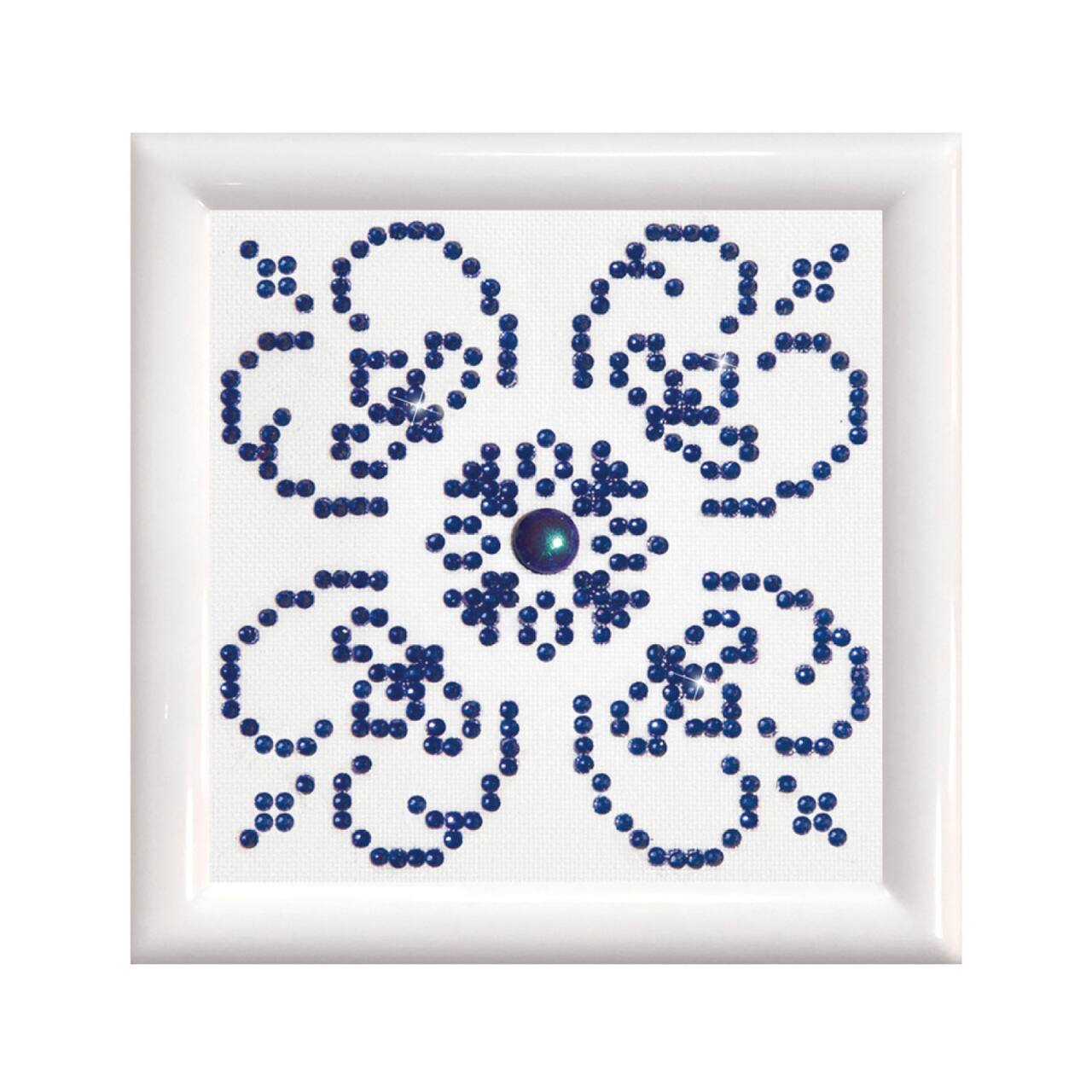 Diamond Dotz® Beginner Blue on White with Frame Diamond Facet Art Kit